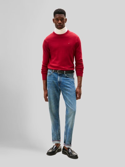 Tommy Hilfiger Regular Fit Pullover aus Baumwoll-Kaschmir-Mix Rot 1
