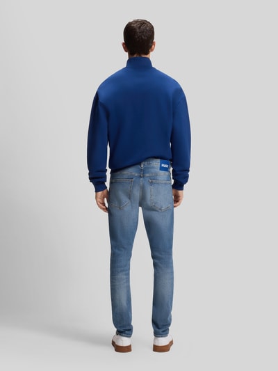 HUGO Blue jeansy o kroju slim fit z czystej bawełny model 'Zane' Jasnoniebieski 5