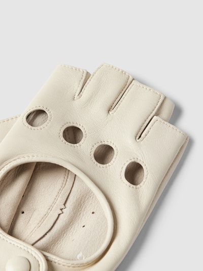Roeckl Rękawiczki skórzane bez palców model ‘Florenz’ Złamany biały 3
