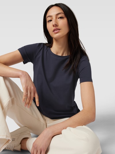 Weekend Max Mara T-Shirt mit Rundhalsausschnitt Modell 'MULTIB' in weiß Marine 3