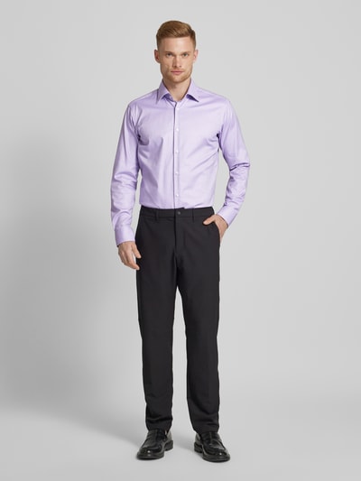 BOSS Regular Fit Business-Hemd mit Kentkragen Modell 'Joe' Purple 1