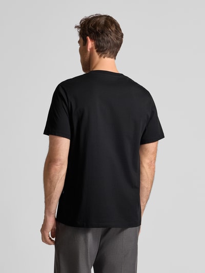 SELECTED HOMME T-shirt o kroju regular fit z mieszanki bawełny model ‘ASPEN’ Czarny 5