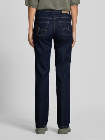 MAC Jeansy rozkloszowane z 5 kieszeniami model ‘Laura’ Ciemnoniebieski 5