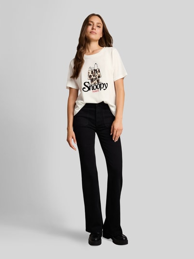 Tom Tailor Loose Fit T-Shirt aus reiner Baumwolle mit Peanuts-Print Offwhite 1