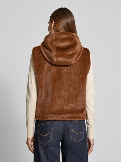 monari Weste aus Kunstfell Cognac 5