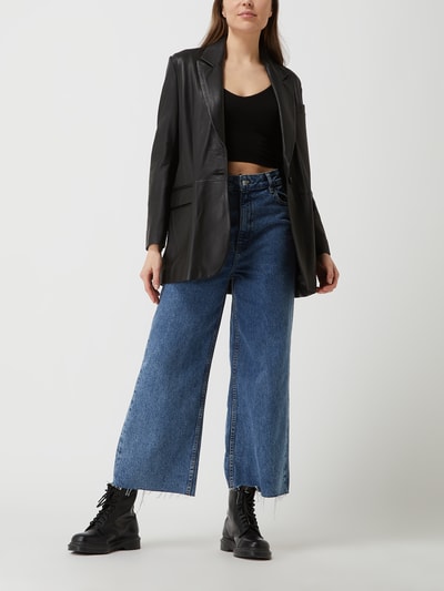 Studio AR Blazer aus Leder Modell 'Nayeema' Schwarz 1