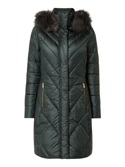 Barbour Steppmantel mit Fake Fur  Dunkelgruen 2