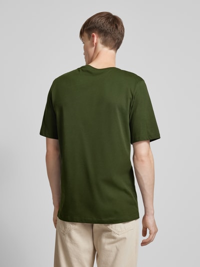 Jack & Jones T-shirt met labelprint, model 'ELOGO' Donkergroen - 5