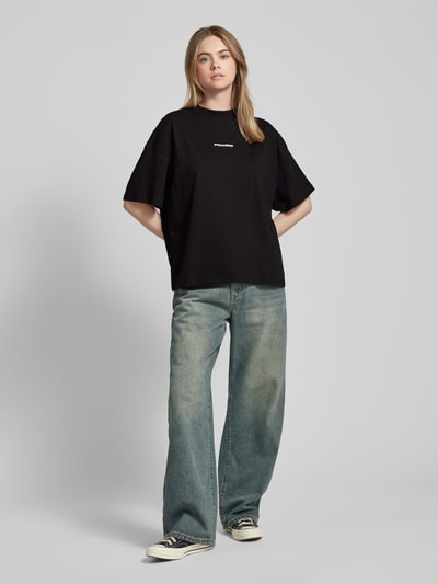 Pegador Oversized T-Shirt mit Label-Print Modell 'ARENDAL' Black 1