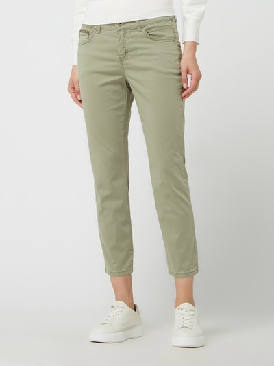 MAC Slim fit broek in 7/8-lengte  Olijfgroen - 4