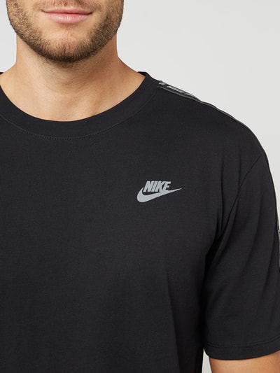 Nike T-shirt z paskami z logo  Czarny 3