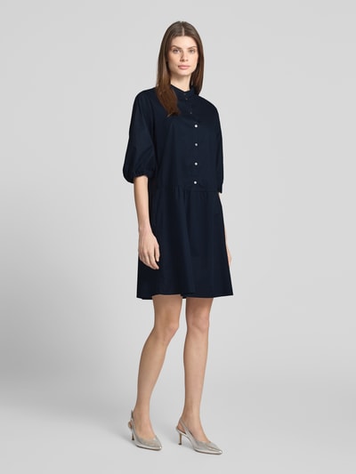 Marc Cain Knielanges Hemdblusenkleid mit Knopfleiste Marine 1