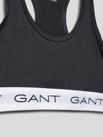 Gant Bustier met logo in band Zwart - 2