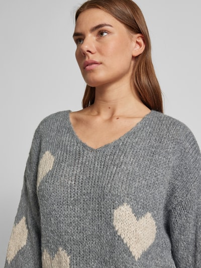 ZABAIONE Strickpullover mit Rundhalsausschnitt Dunkelgrau 3