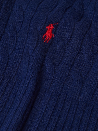 Polo Ralph Lauren Schal mit Zopfmuster Marine 3