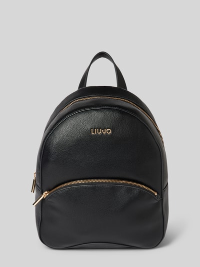 Liu Jo White Rucksack in Leder-Optik mit Label-Detail Black 2