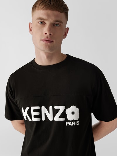 Kenzo T-Shirt mit Label-Print Schwarz 3