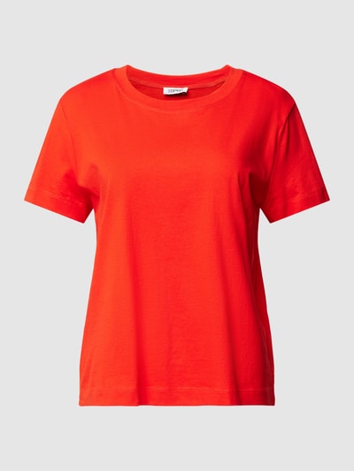 Esprit T-Shirt mit geripptem Rundhalsausschnitt Rot 2