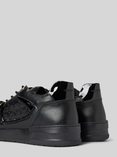 Leandro Lopes Ledersneaker mit Applikationen Modell 'Jordy' Black 2