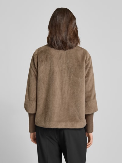 Zero Jacke aus Kunstfell mit Stehkragen Taupe 5