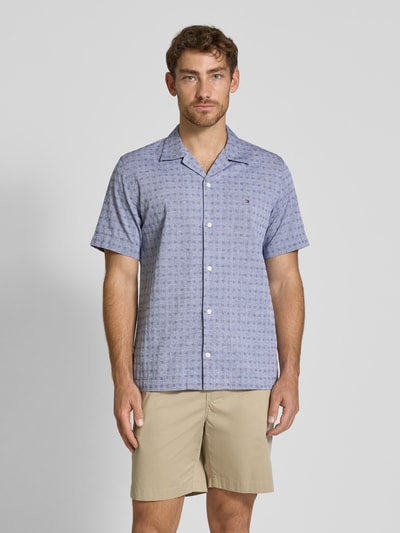 Tommy Hilfiger Regular Fit Freizeithemd aus Baumwoll-Leinen-Mix Blau 4