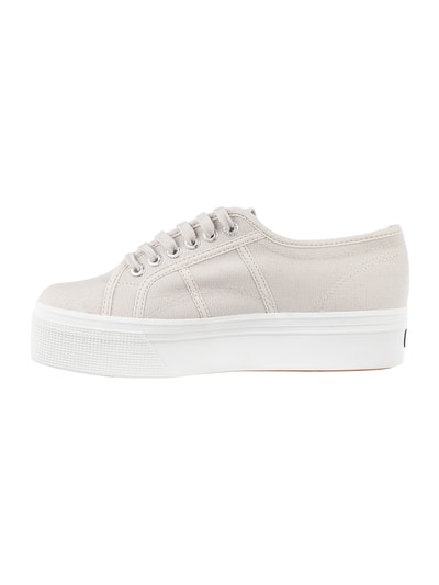 Superga Plateau-Sneaker '2790' aus Canvas Hellgrau 3