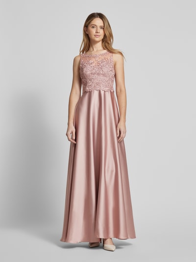 Laona Abendkleid mit Spitzenbesatz Rose 4