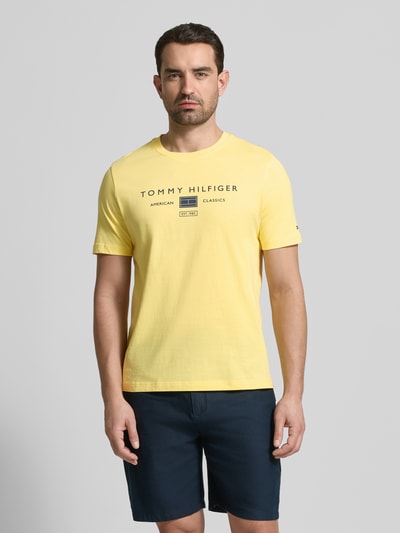 Tommy Hilfiger regular fit T-shirt van puur katoen Geel - 4