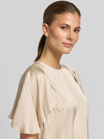 BOSS Orange Regular Fit Satinbluse mit Cut-Outs Modell 'C_ILIZIA' Sand 3