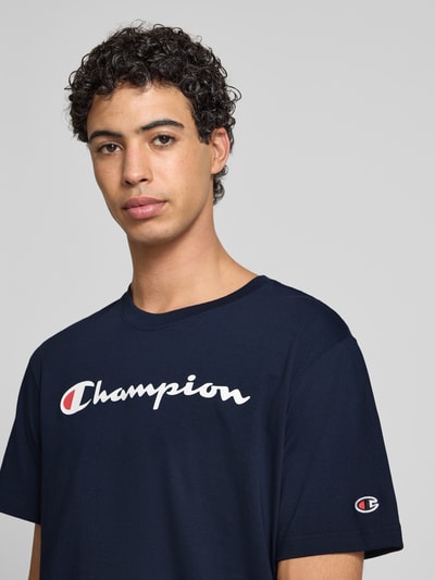 CHAMPION T-shirt z nadrukiem z logo Granatowy 3