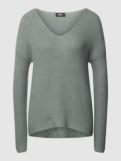 Only Strickpullover in Ripp-Optik Modell 'TRACY' Gruen 2