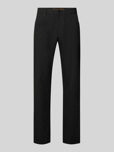 Produktfoto, Comfort Fit Hose mit Eingrifftaschen von Christian Berg Men, czarny materiał z domieszką wiskozy, krój comfort fit, tylne i boczne kieszenie, szerokość w rozmiarze 32/32: 41 cm, długość nogawki wewnętrznej: 78 cm