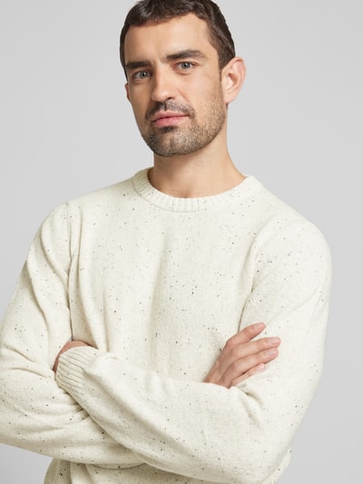 Marc O'Polo Regular Fit Pullover aus Tweedgarn  Offwhite 3