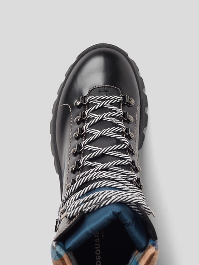 Dsquared2 Schnürboots mit Besatz Schwarz 6
