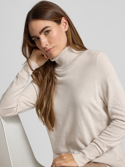 Christian Berg Woman Strickpullover mit gerippten Abschlüssen Ecru Melange 3