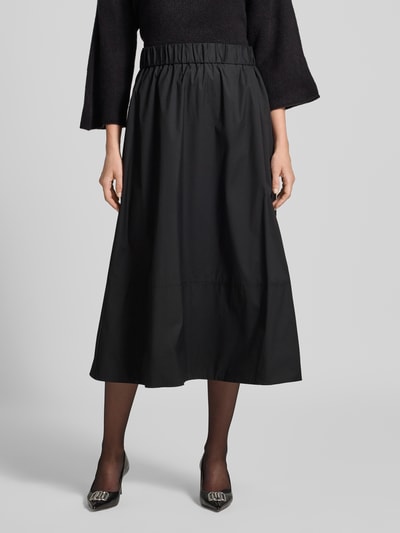 ROBE LÉGÈRE Midirock mit elastischem Bund Black 4