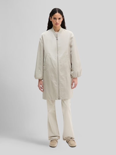 Marc O'Polo regular fit blouson-lange jas met college-kraag Beige - 1