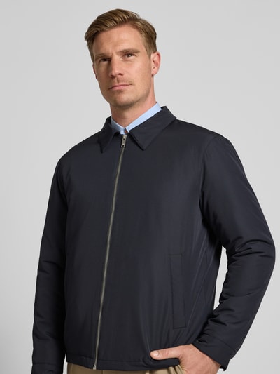 Casual Friday Jack met platte kraag, model 'ALBRECHT PADDED JACKET' Donkerblauw - 3