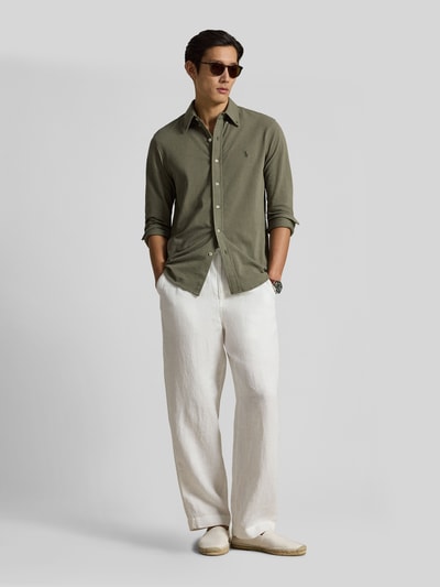 Polo Ralph Lauren Regular Fit Freizeithemd aus reiner Baumwolle Oliv 1
