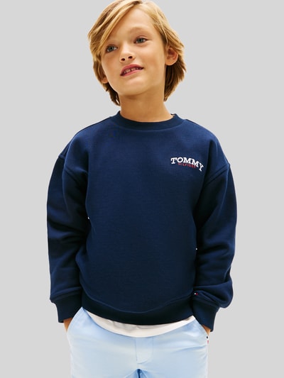 Tommy Hilfiger Kids regular fit sweatjack van katoenmix Marineblauw - 4