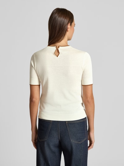 Max Mara Studio Slim Fit Pullover aus Seiden-Mix Modell 'AGENDA' Offwhite 5