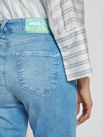 Angels Cropped Jeans im Used-Look Modell 'Darleen' Blau 3