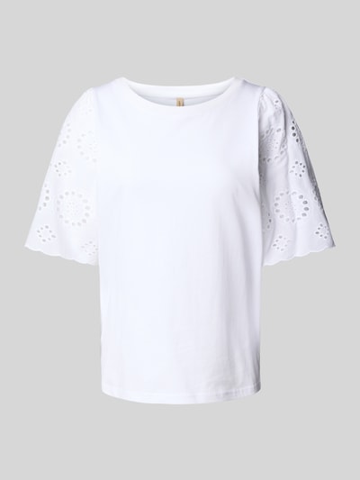 Soyaconcept T-Shirt mit Lochstickerei Modell 'LORAINE' Weiss 2