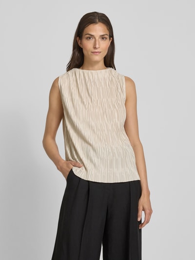 Someday Regular fit blousetop met structuurmotief, model 'Kimbaly' Zand - 4