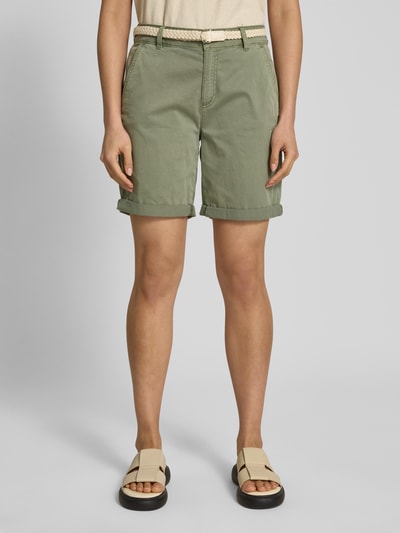 s.Oliver RED LABEL Regular Fit Chinoshorts mit geflochtenem Gürtel Khaki 4
