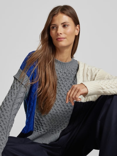 Weekend Max Mara Gebreide pullover van scheerwol, model 'MESTRE' Lichtgrijs - 3