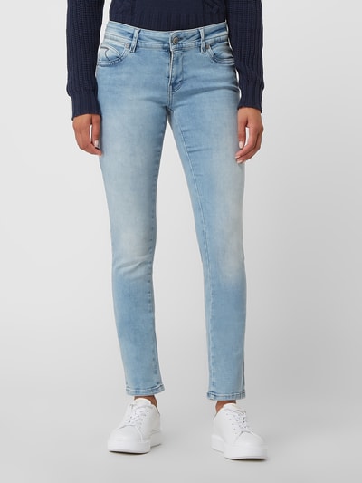 Blue Monkey Slim fit jeans met stretch, model 'Laura' Lichtblauw - 4