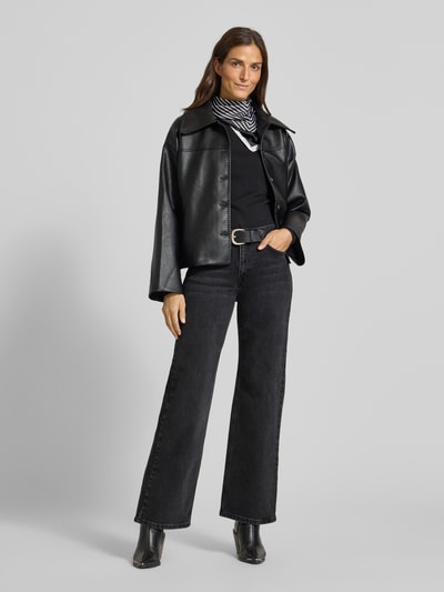 My Essential Wardrobe Jeansy o kroju straight fit z wpuszczanymi kieszeniami Antracytowy 1