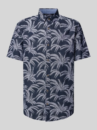 Tom Tailor Freizeithemd mit floralem Muster Dunkelblau 2