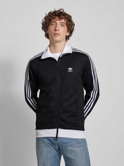 adidas Originals Sweatjack met opstaande kraag, model 'BECKENBAUER' Zwart - 4